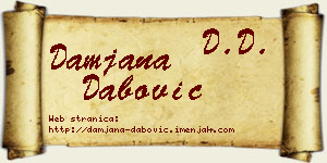 Damjana Dabović vizit kartica